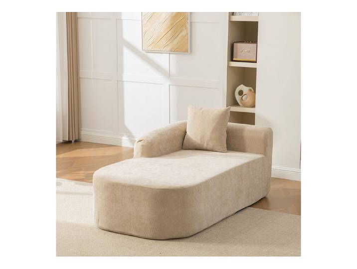 OKWISH Sofa aus Chenille mit Chaiselongue, ohne Montage