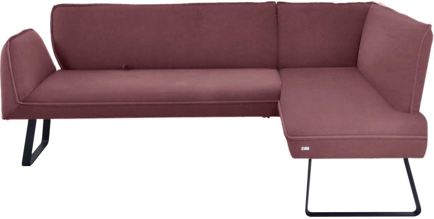 K+W Komfort & Wohnen "Drive" mit Seitenteilverstellung am langem Schenkel zur Sitzplatzerweiterung carbernet 15 B/H/T: 91cm x 68cm, Leder CLOUD, langer Schenkel links