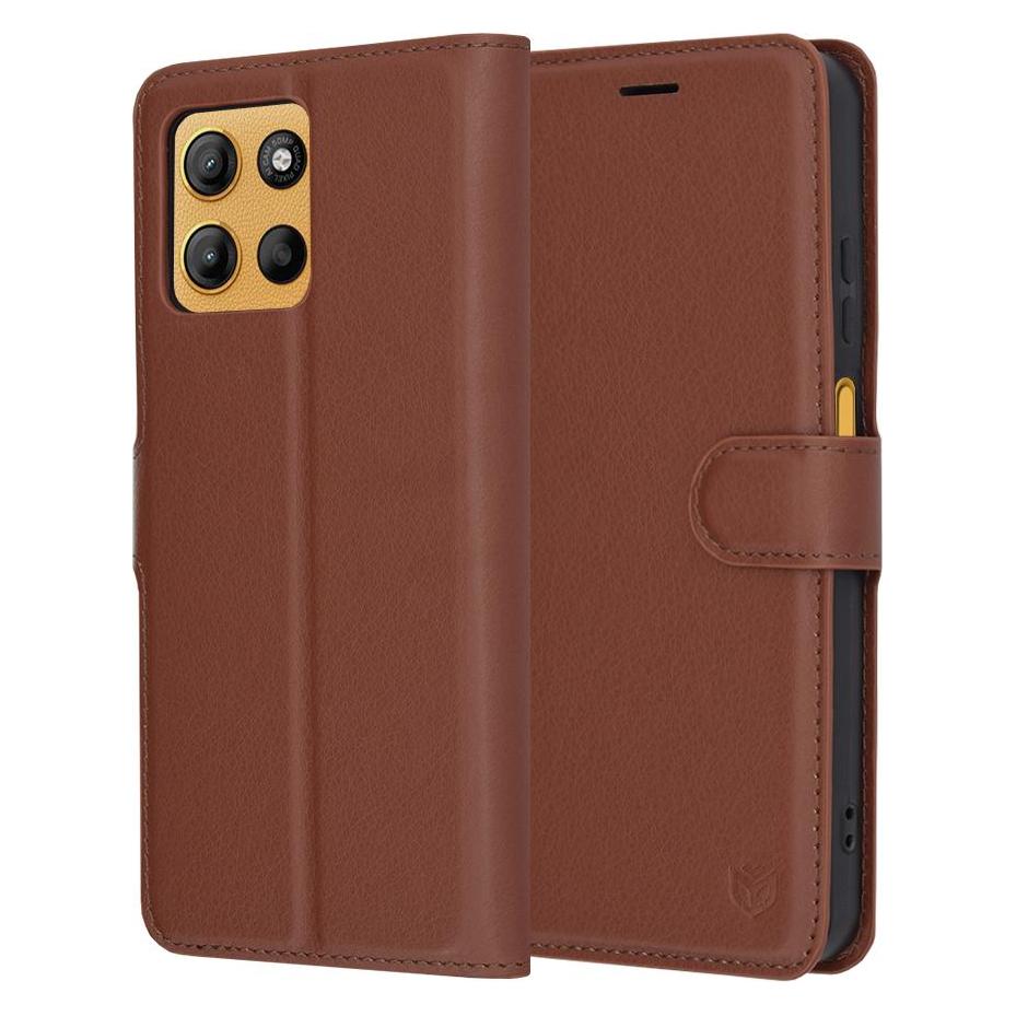 Techsuit - Leather Folio - Motorola Moto G15 / G15 Power - Brown (Motorola Moto G15) (61050487)