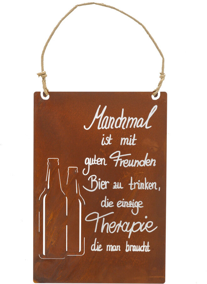 Badeko Dekotafel Therapie 35 cm rostbraun