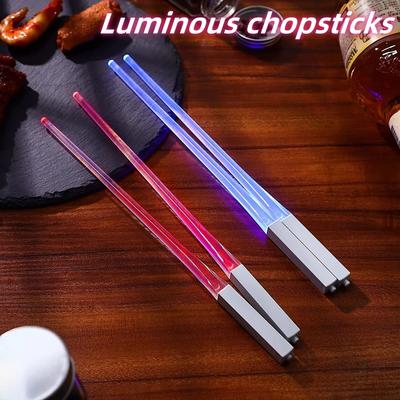 Inspired Finds LED Light Up Chopsticks Multicolor Luminous Dining Party Tableware green