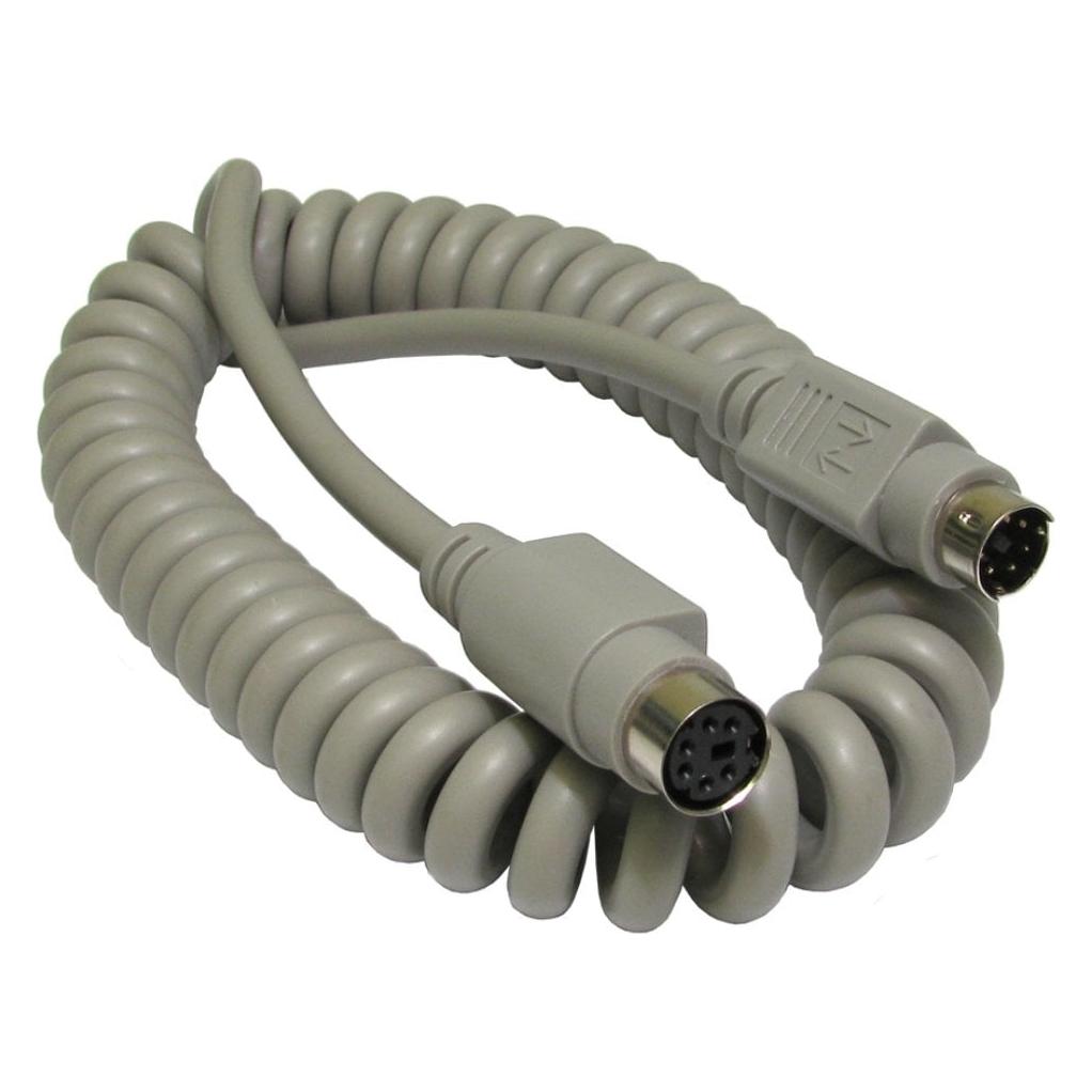 Cables Direct 2Mtr Coiled PS/2 Extension Cab (2 m, PS/2) (EX-032)
