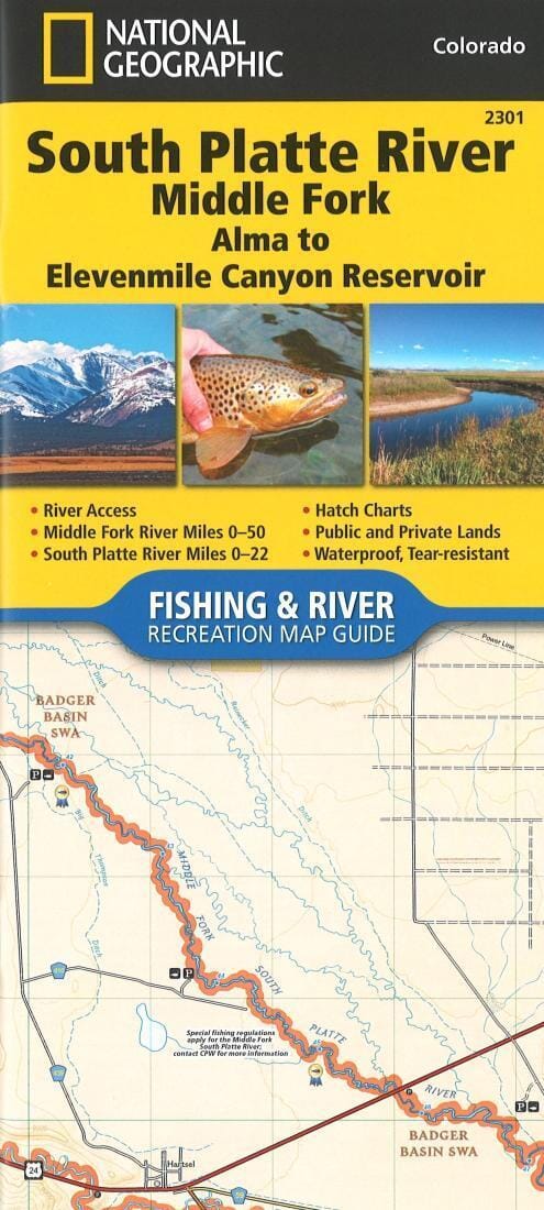 Rivière South Platte - Middle Fork - CO (Carte 2301)   National Geographic