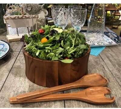 Kalmar Home Large Salad Bowl with Servers