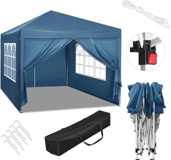 Partytent 3x3 m - Wasserfest mit UV-Schutz und Seitenwänden