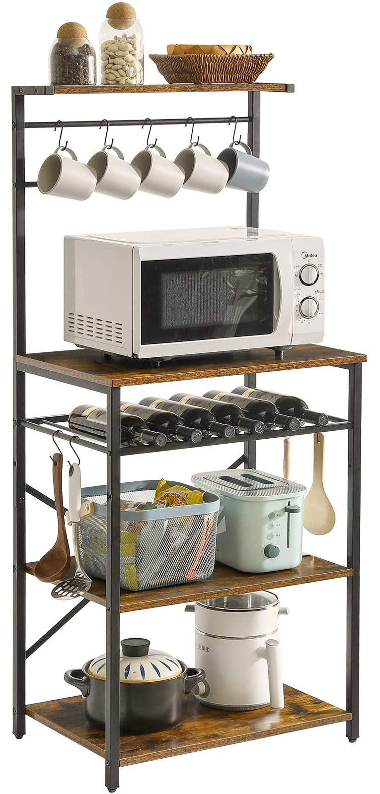 Selius Keukenrek met 5 planken, staand bakkersrek