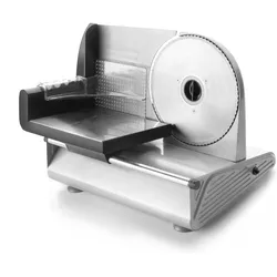 Lacor Home Electric Meat Slicer Stainless Steel Silver 30 x 30 x 30 cm, Aufschnittmaschine, Silber