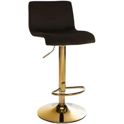CLP Barhocker Hover Samt G   Farbe: braun, Material Gestell: Metall gold