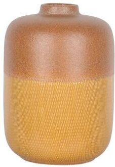 Sagebrook Home Ceramic Vase Trendy Tribeca Style with Floral Embossed Design