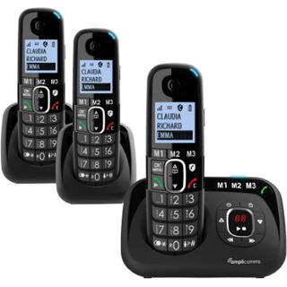 Amplicomms BigTel 1583 DECT Grosstastentelefon schwarz