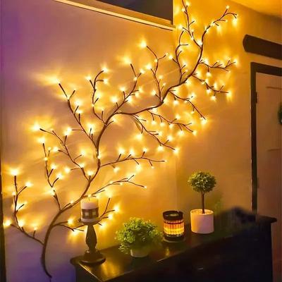 Inspired Living Willow Glow 144 LED Willow Vine Lights Warm White USB Wall Decoration Lights Willow Glow 144 LED Willow Vine Lights Warm White USB Wall Decoration Lights