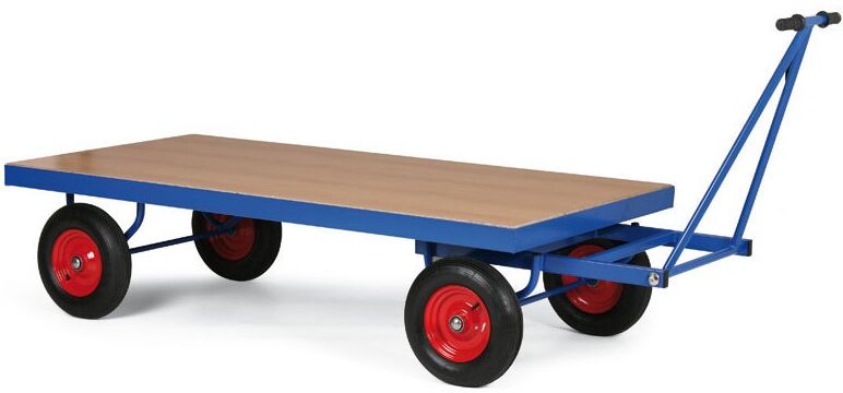 B2B Partner Plattformwagen mit Deichsel, Ladefläche 1600x800 mm, 500 kg, Lufträder