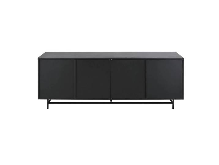Buffet bas enfilade 4 portes en métal noir mat L170