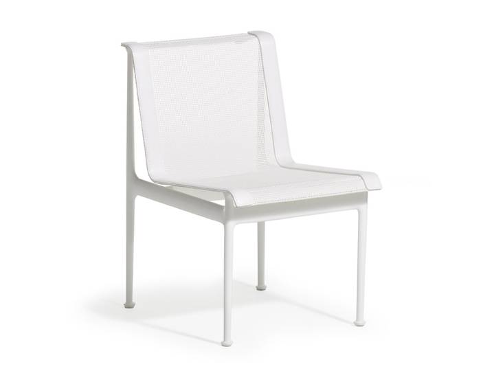 KNOLL chaise 1966 Dining Chair Collection Richard Schultz (Blanc - aluminium et polyester)