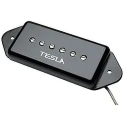 Tesla Pickup VR-P90 Dogear bridge/black (Instrumenten Tonabnehmer), Zubehör Instrumente, Schwarz
