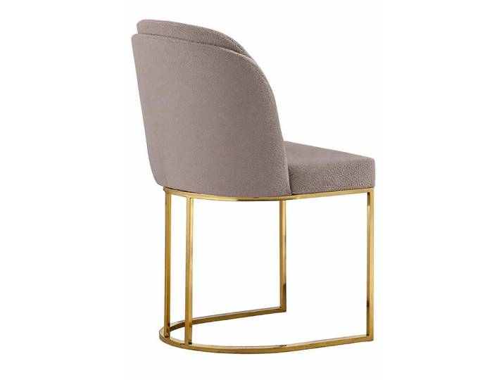 Xlmoebel Esszimmerstuhl Eleganter Stuhl mit weichem Stoff und goldfarbenem Rahmen, Made in Europa