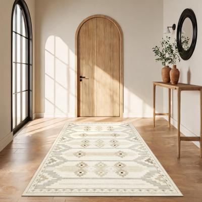 Garvee Boho Machine Washable Geometric Low Pile Area Rug