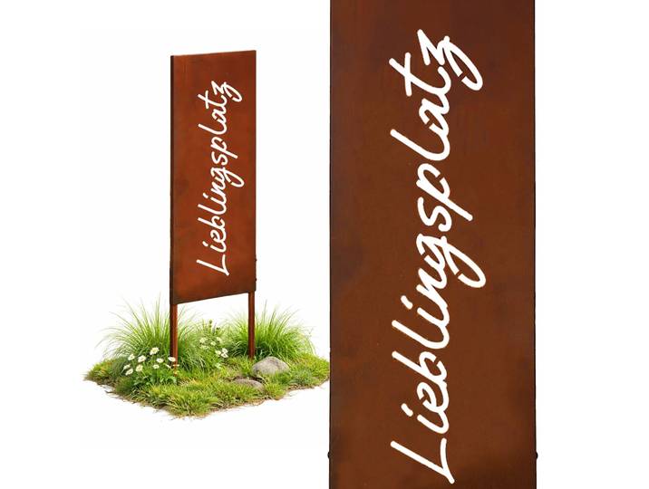 Edelrost Gartendeko zum Stecken Braun