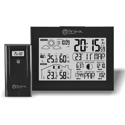 LCD Funk-Wetterstation mit Außensenor Wecker Funkuhr Kalender Vorhersage Hygro