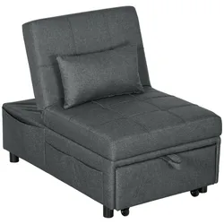 SCHLAFSESSEL aus Eukalyptusholz Polyester Grau