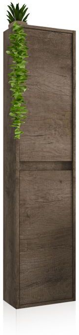 duehome Columna de baño suspendida de 2 puertas 140x30 cm Thai - Nordik