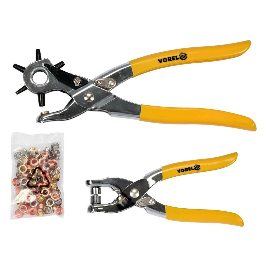 Toya Zangen Set mit 100 Ösen Lochzange Ösenzange Revolverzange Ösen Nietzange Typ 43603 (23 mm) (43603)