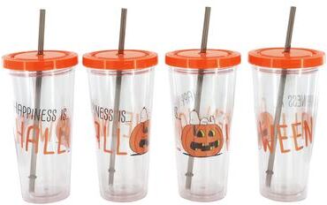 Peanuts 'Happiness is Halloween' 24 Ounce Clear Plastic Tumbler