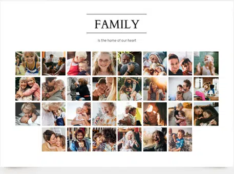 Myposter Fotocollage "Family is the home of our heart" auf Poster
