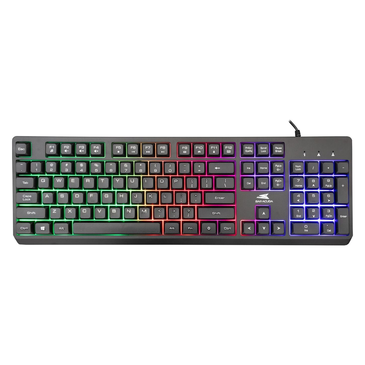 Baracuda gaming membrane Keyboard STARFISH, US Layout, Black (BGK-02114) (US, Kabelgebunden) (STARFISH)