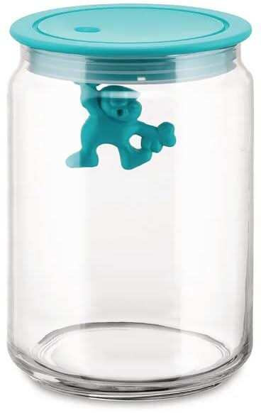 Alessi Voorraadpot Gianni A Little Man Holding On Tight Blauw - 900 ml