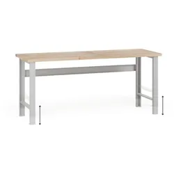 Höhenverstellbarer Werkbank G7, Buche-Leimholzplatte, 2000 x 685 x 840-1040 mm
