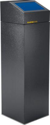 Schäfer Shop Select Wertstoffsammelgerät WSG 85 E, 85 L, verzinktes Stahlblech, pulverbeschichtet, selbstschließend, blau