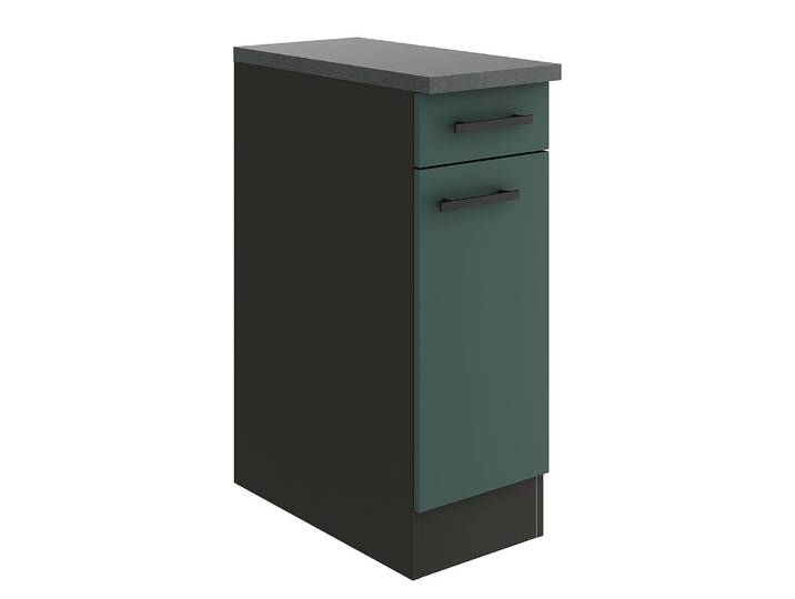 Meuble bas 30cm Vert/Vert/Anthracite