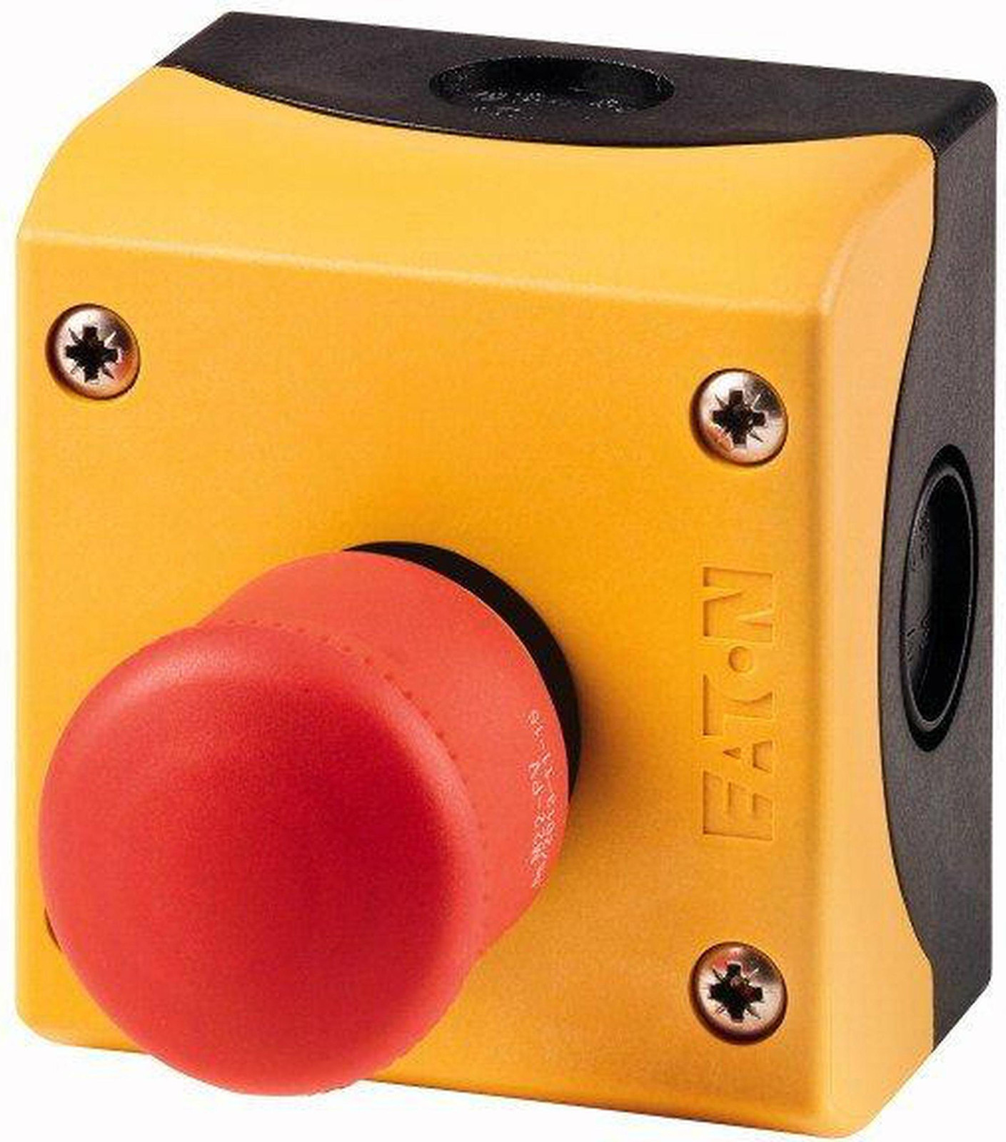 Eaton M22-PV/KC02/IY HALT/AUS-knop met 2Ö, diameter 38mm