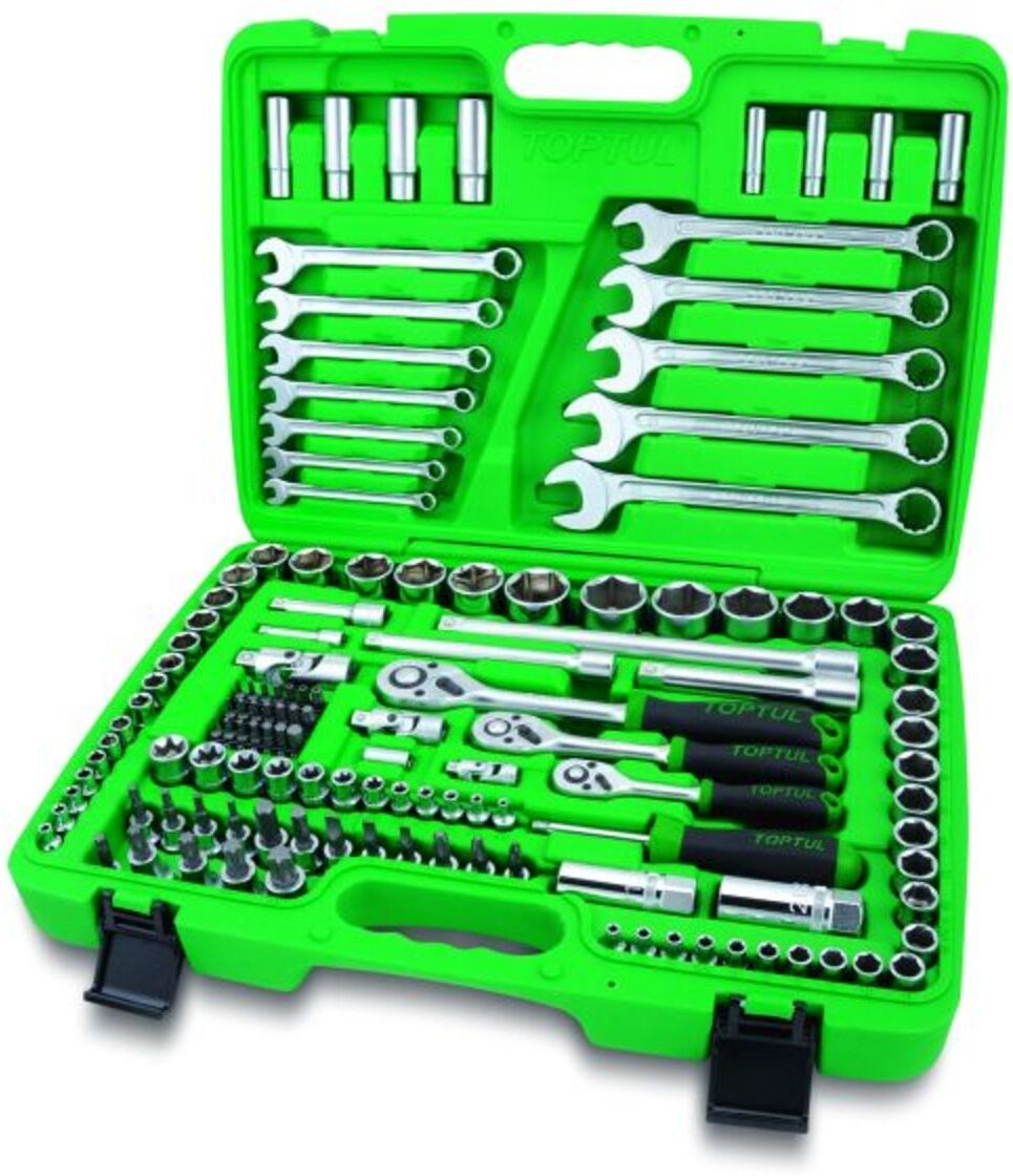 Werkzeugkasten TOPTUL 1/4 zoll 3/8 zoll 1/2 zoll 130 teilig