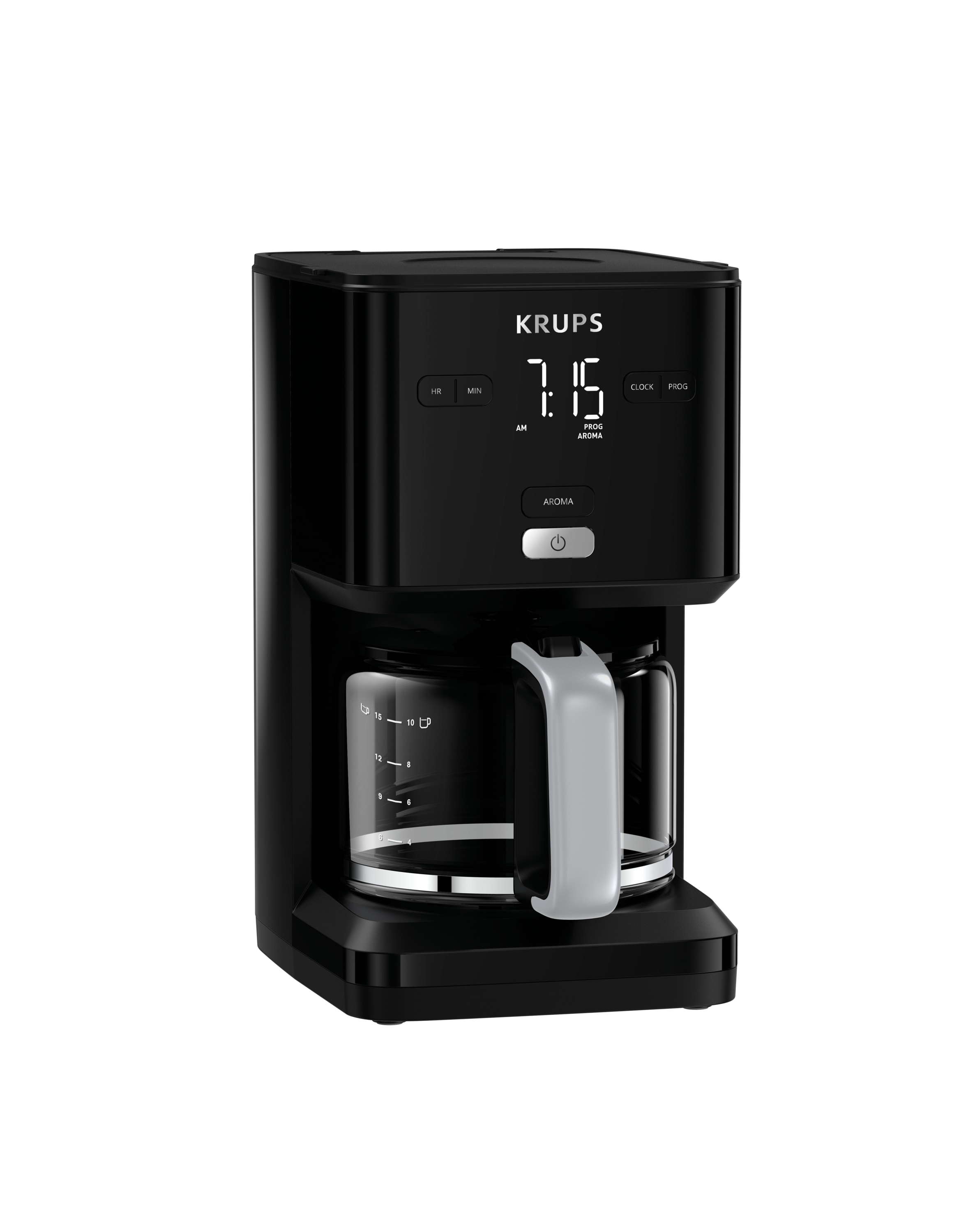 Krups KM6008 Filterkaffeemaschine SMART N LIGHT Schwarz 24h-Timer