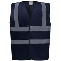Warnschutz-Weste High-Vis 2-Bands "YK100" - S - marine