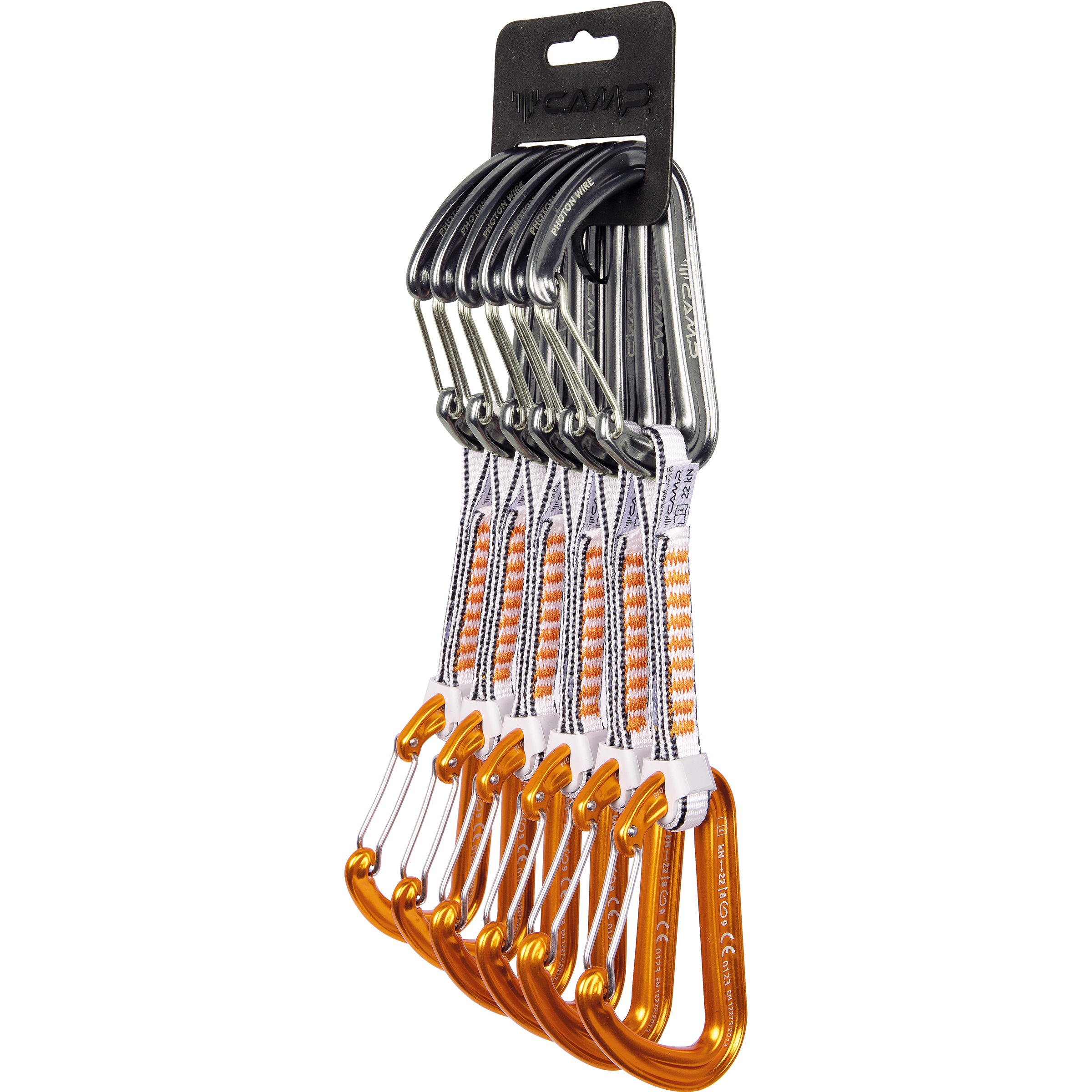 Camp Photon Wire KS Dyneema Expressset 6er Pack Express-Sets orange Größe 12CM Alpinklettern