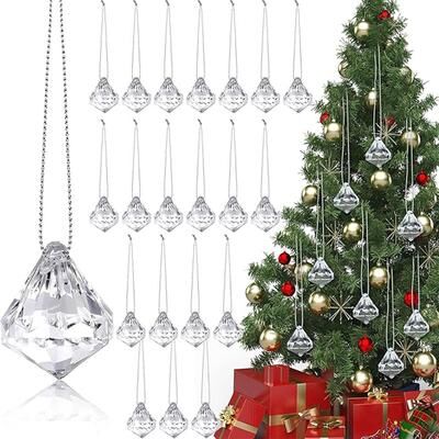 Rare Purchases Christmas Wedding Acrylic Transparent Diamond Christmas Tree Pendant, Home Decoration, New Year Party Ornament Christmas Wedding Acrylic Transparent Diamond Christmas Tree Pendant, Home Decoration, New Year Party Ornament