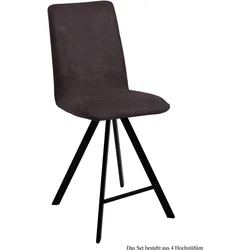 THEKENSTUHL (4er-Set) Deedee 47x109x60 Schwarz/Espresso