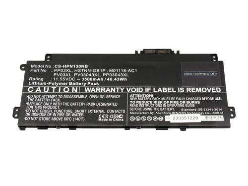 Ipc-computer Notebook-Akku Akku PP03 REPLACE 11.55V 3500 mAh