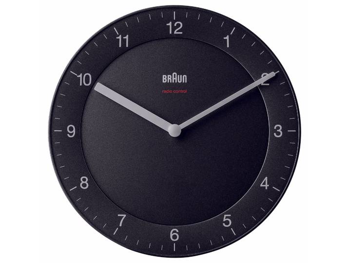 Braun BC06 DCF black - Wanduhr, Funk Wanduhren – schwarz