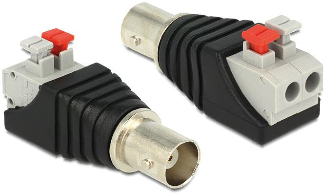 Delock 65526 BNC-connector zwart zilverkleurig