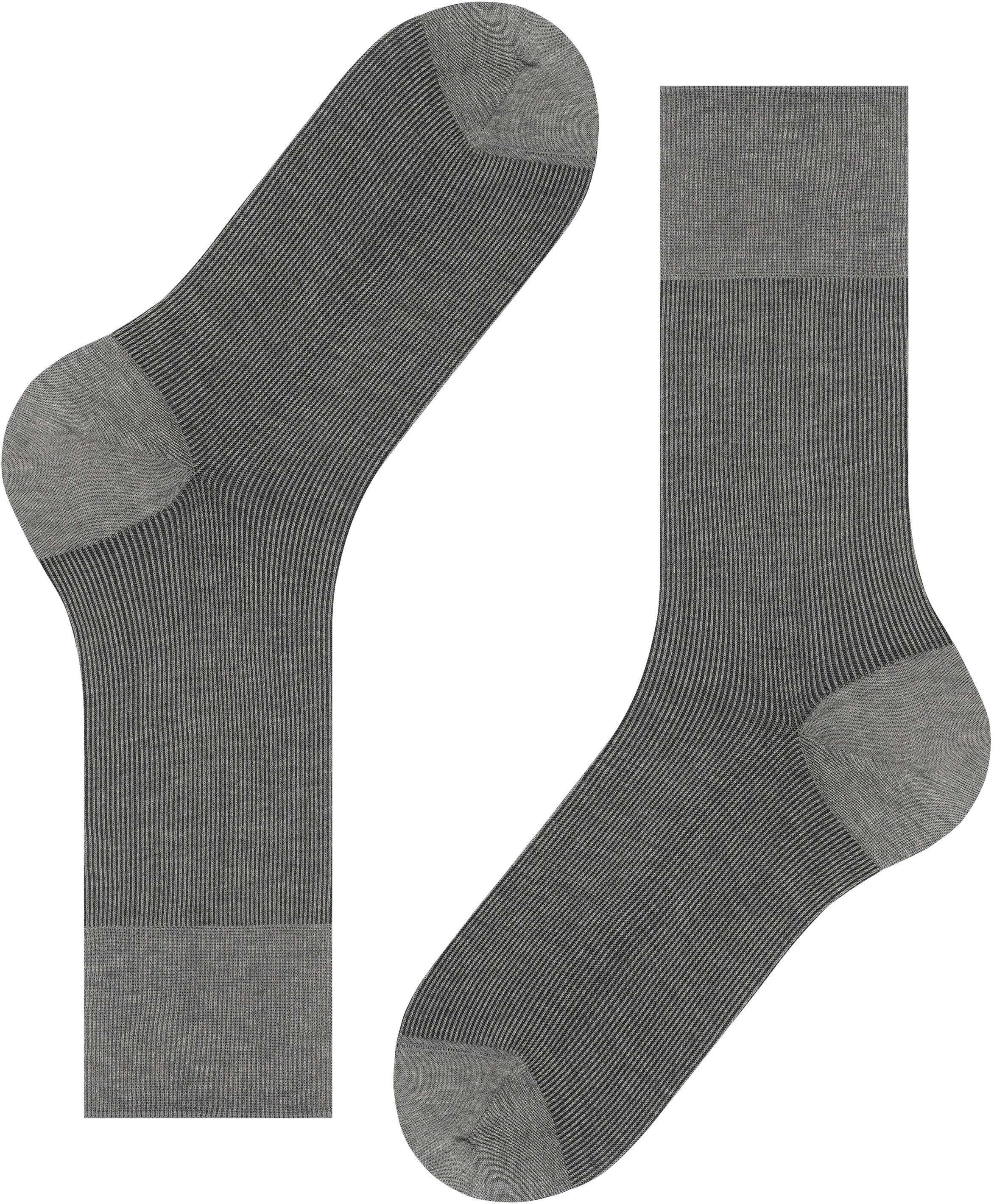 Socken FALKE "Fine Shadow", Herren, Gr. 39-40, Sockengrösse, 3166, steel meliert, Obermaterial: 80% Baumwolle, 20% Polyamid, gestreift, Socken Socken, mit feiner, zweifarbiger Struktur, aus merzerisierter Baumwolle 3166, steel meliert 39-40, Sockengrösse