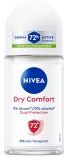 Nivea Dry Comfort Dual Protect 72H Déodorant Anti-Transpirant Roll-On 50 ml - Flacon-Bille 50 ml