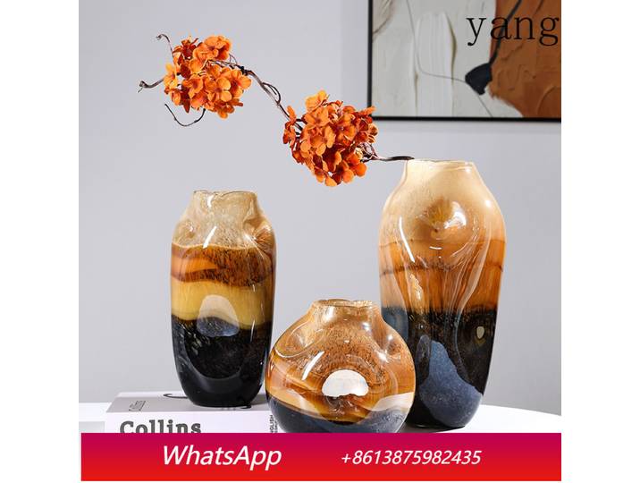 Vase en verre dégradé créatif, vase coloré avec fleurs irrégulières, accessoires pour arrangements floraux, décoration de la maison, terrarium