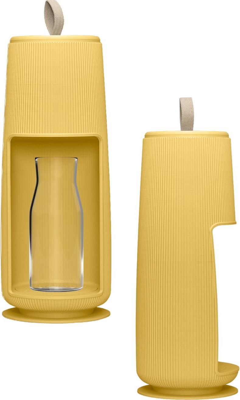 flowell Aktivkohle-Membran Wasserfilter / Kannenfiltersystem, Farbe:Capri Yellow