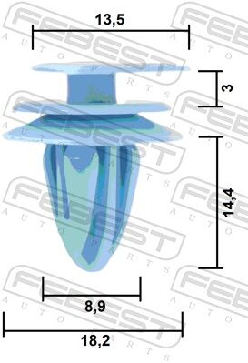 Febest Clip, Zier-/schutzleiste 88570-005 Für Honda