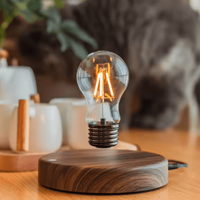 Uplift Curations Magnetic Levitation Lamp With Floating LED Bulb For Home And Office Decoration circular Chassis uk