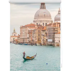 Lichtblick Rollo Klemmfix, ohne Bohren, blickdicht, Venedig Canal Grande - Blau